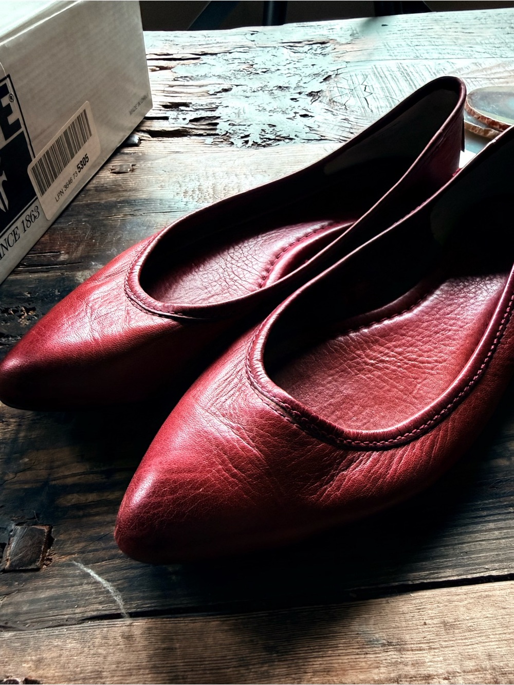 FRYE red leather pumps size 9 - like new